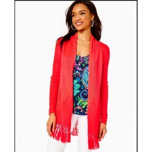 Lilly Pulitzer Tatum Cardigan Coral Size S